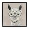 Stupell Industries Happy Alpaca Glasses Portrait Framed Floater Canvas Wall Art